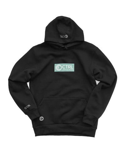 BOX PULLOVER - BLACK / SEAFOAM - PREORDER