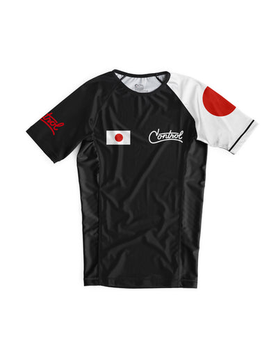 JAPAN FLAG RASHIE: BLACK